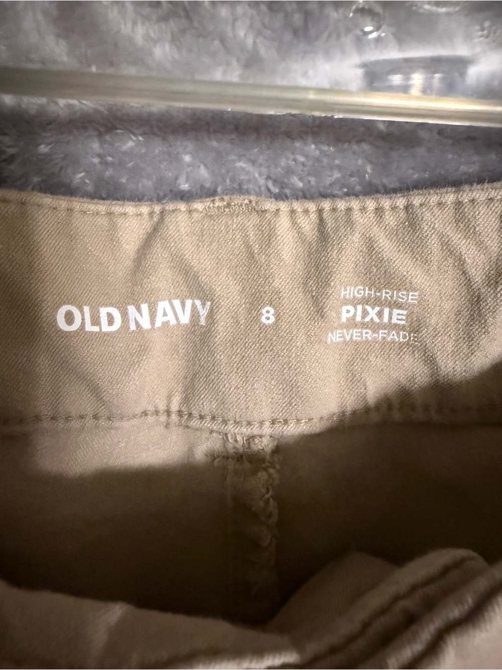 Old Navy High-Rise Pixie Women's Khaki Straight-Leg Pants - Picture 3 of 3